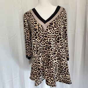 Celeste Leopard V-Neck